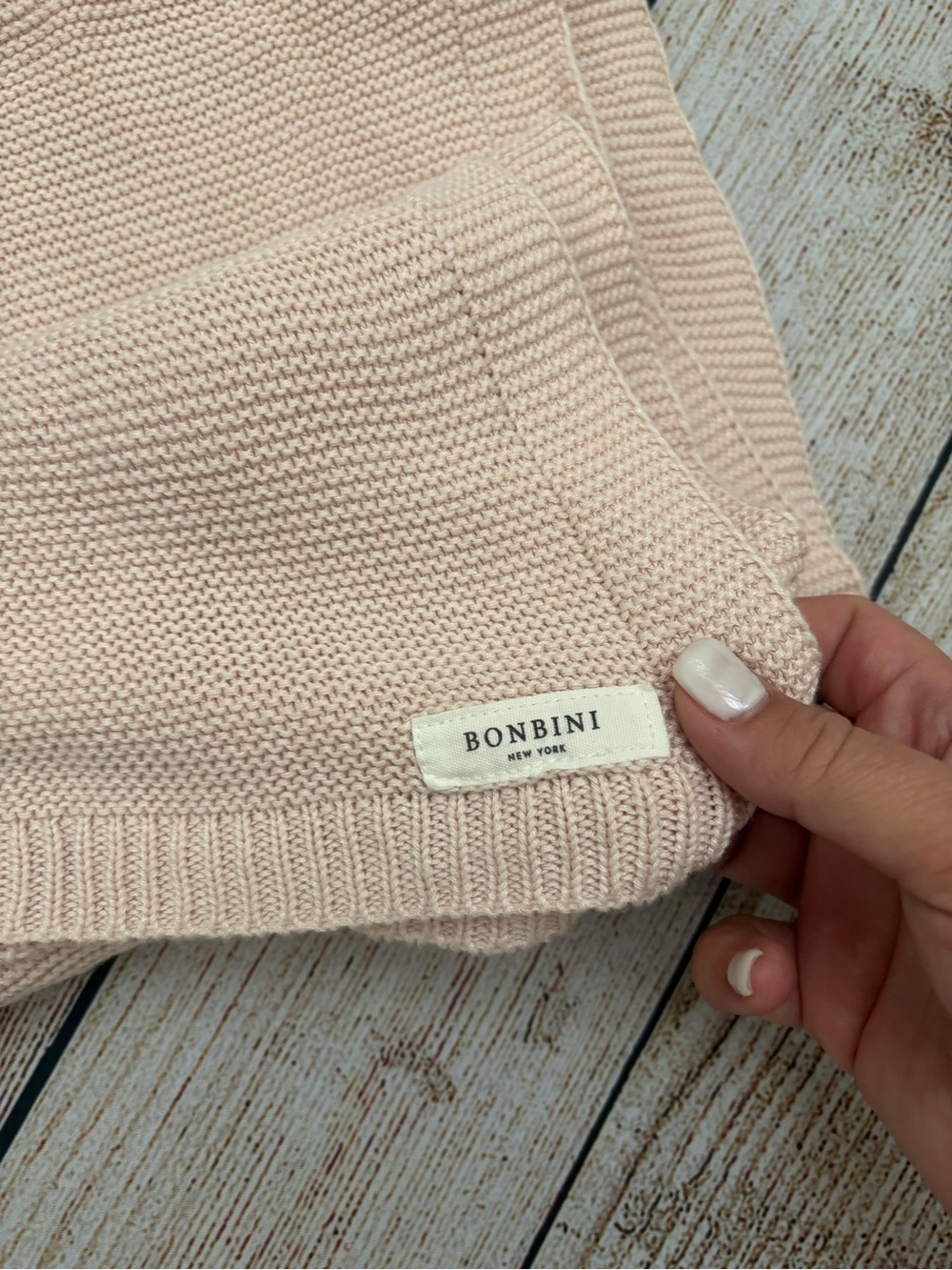 New Bonbini Knitted Baby Blanket 0-6m - Picture 2 of 3